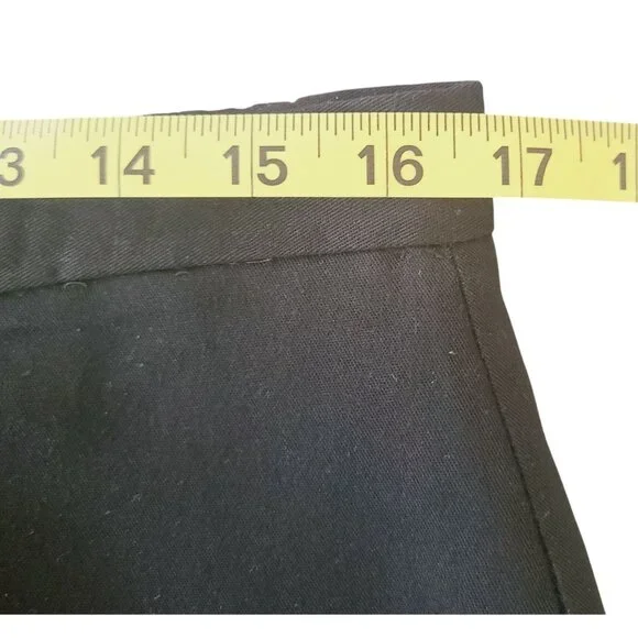 Vintage Handmade Black Pencil Skirt Midi 33 Inch Length Lined Wool Fitted - Picture 9 of 11